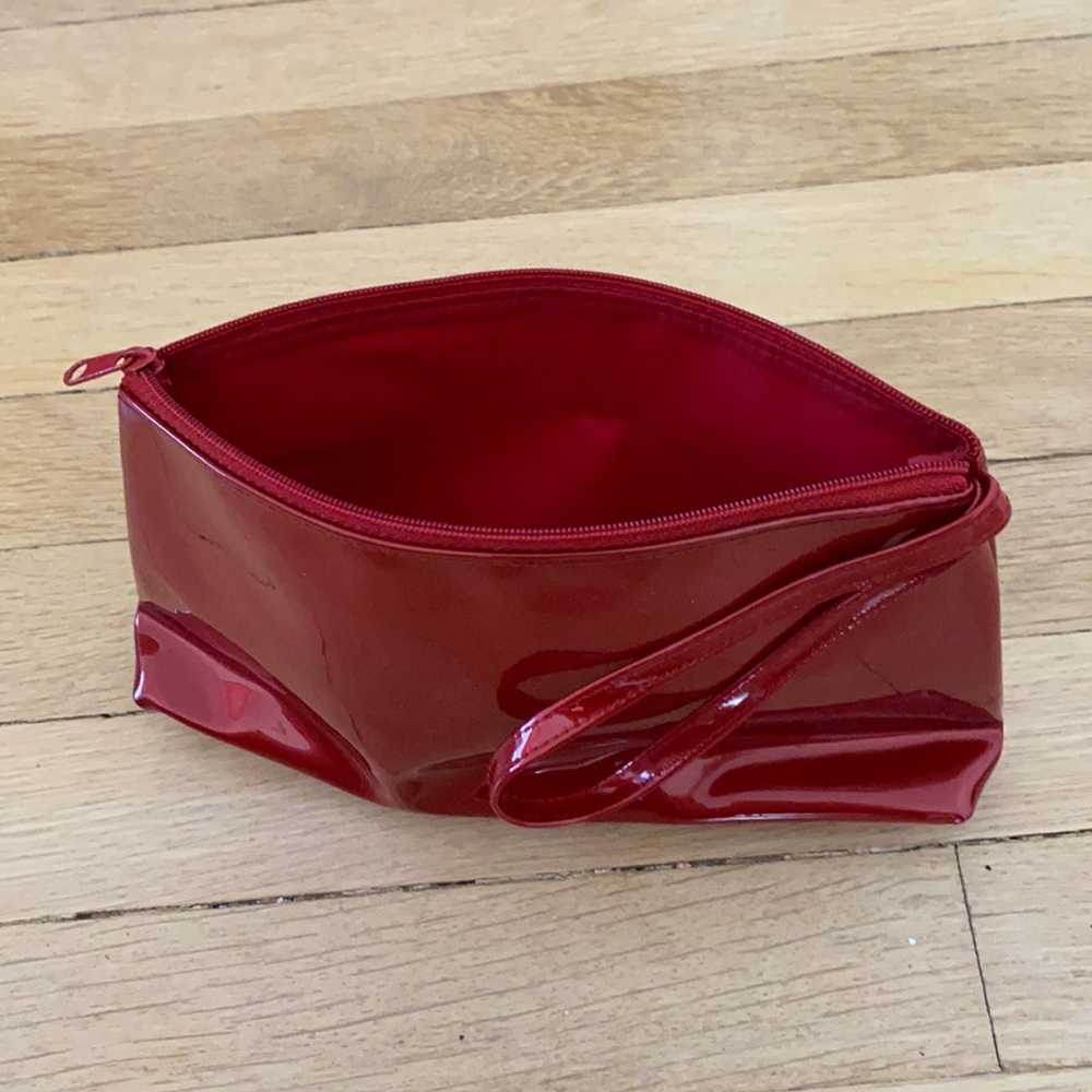 FINAL PRICE Red Cosmetic or Wristlet Bag
